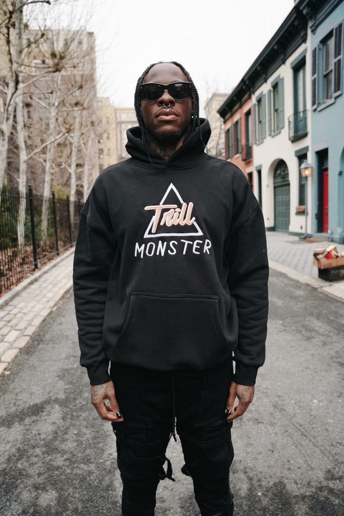 Classic TrillMonster Custom Black Branded Hoodie